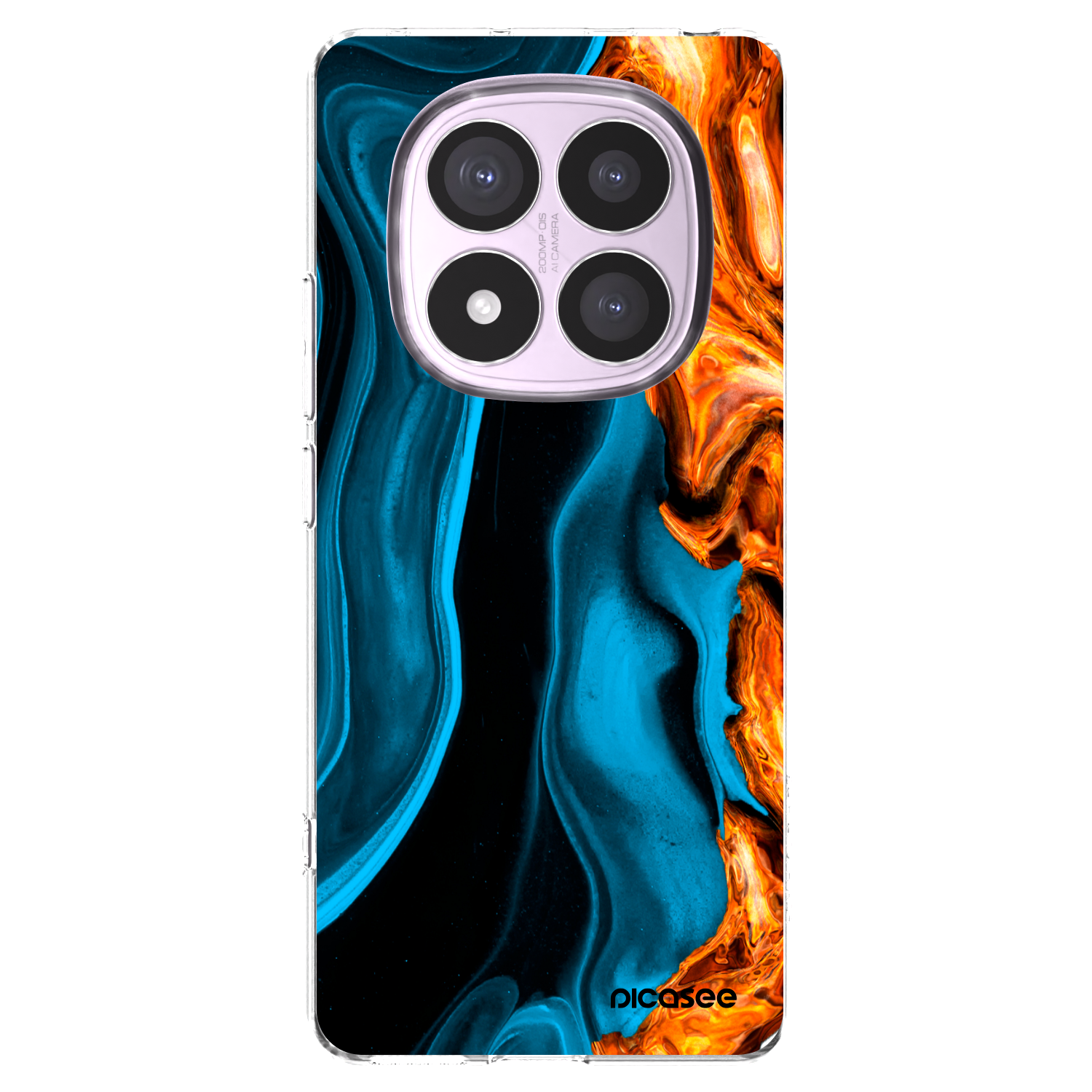 Picasee silikonska prozirna maskica za Xiaomi Redmi Note 14 Pro 4G - Gold blue