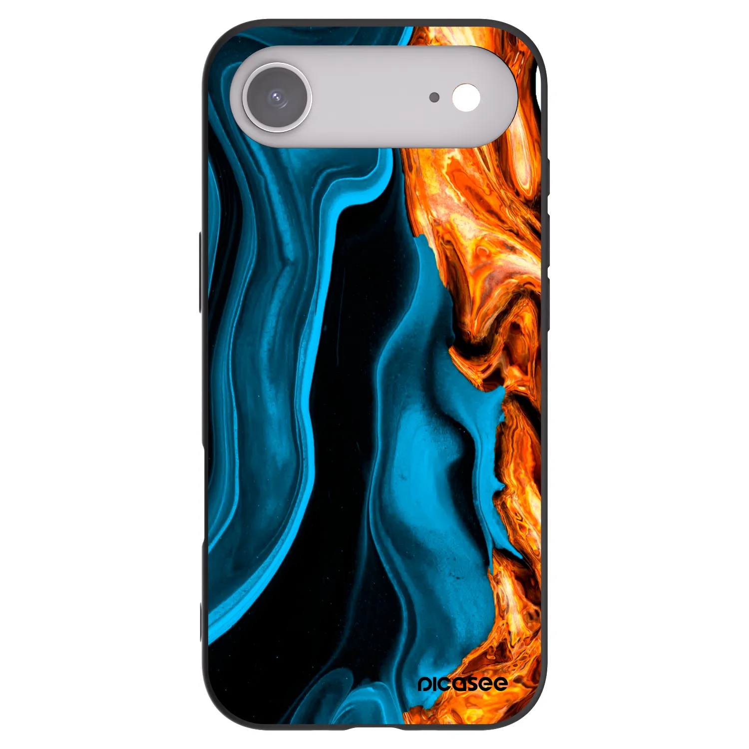 Picasee crna silikonska maskica za Apple iPhone Air - Gold blue