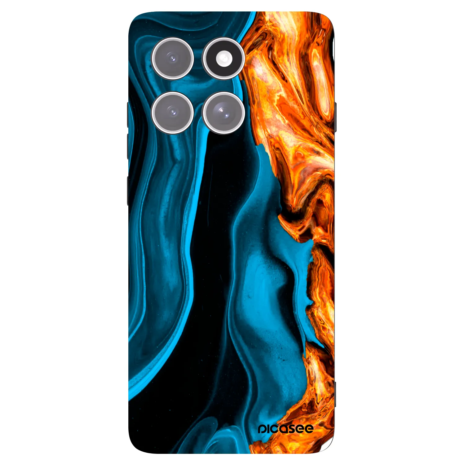 Picasee crna silikonska maskica za Motorola Edge 60 Pro - Gold blue