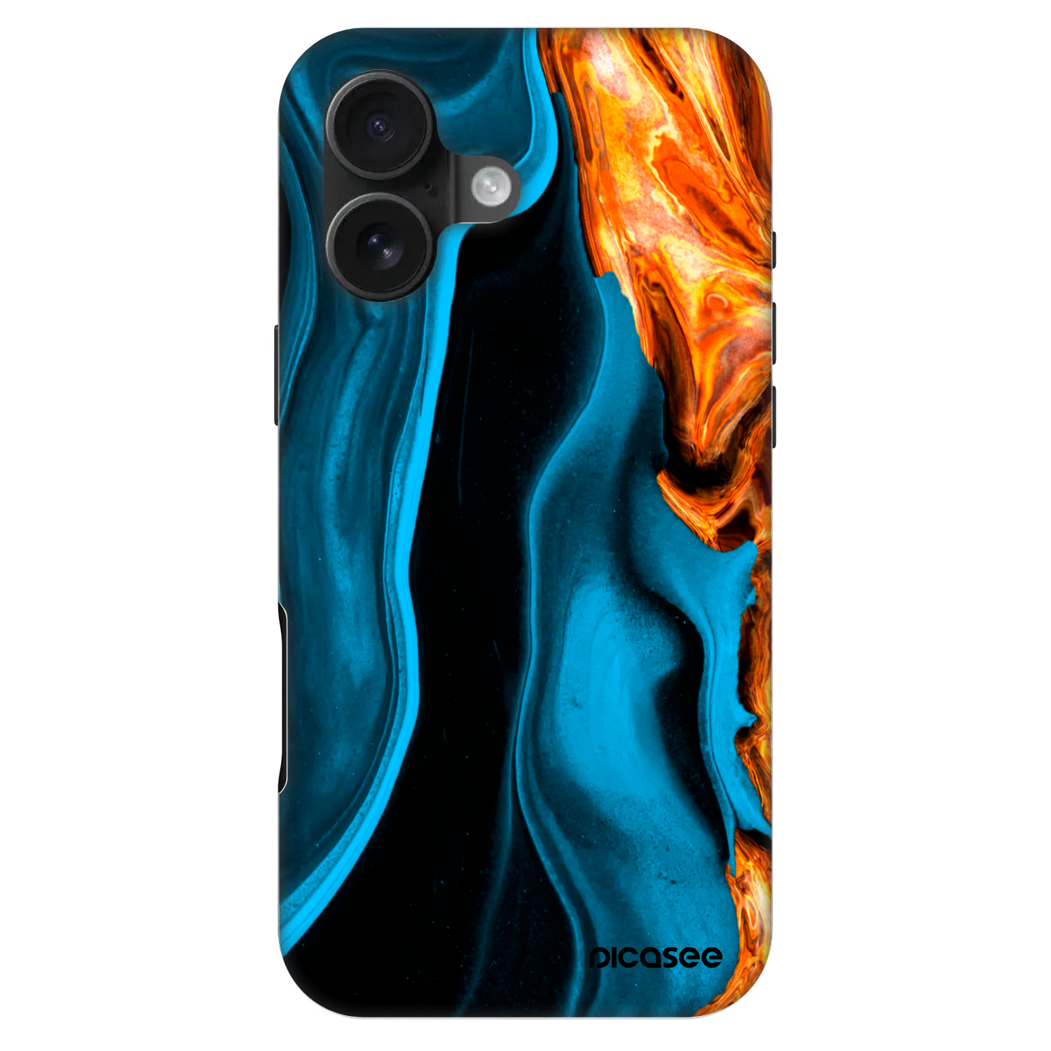Picasee Fashion Case MagSafe za Apple iPhone 16 - Gold blue