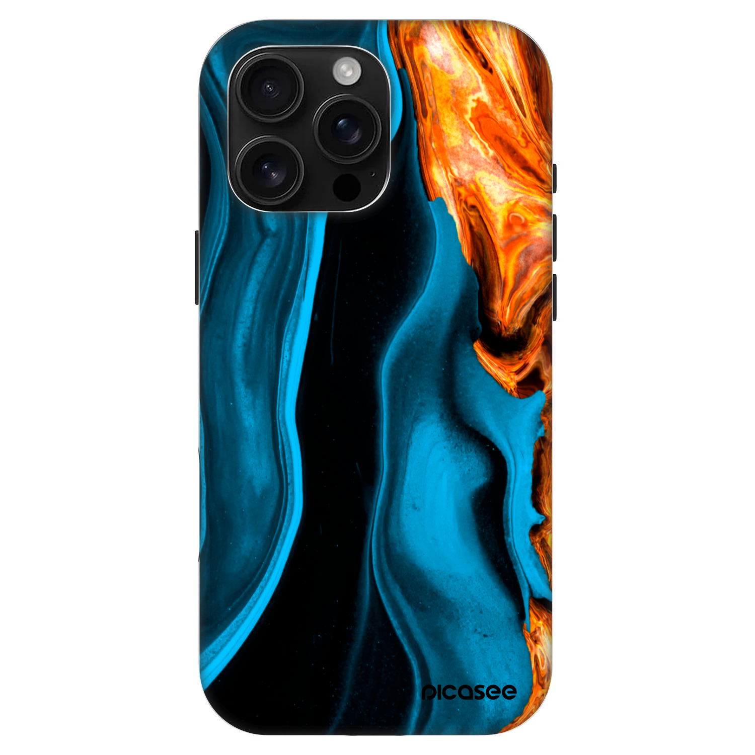 Picasee Fashion Case MagSafe za Apple iPhone 16 Pro Max - Gold blue