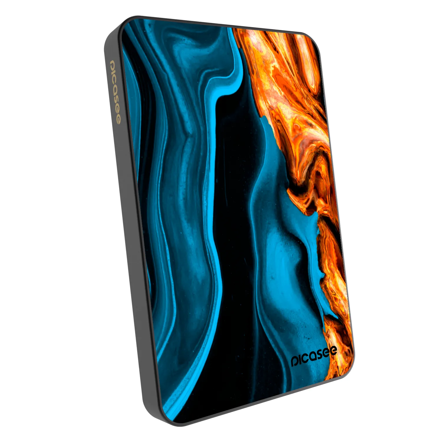 Picasee Prijenosni punjač s MagSafe 5 000 mAh Sivo - Gold blue