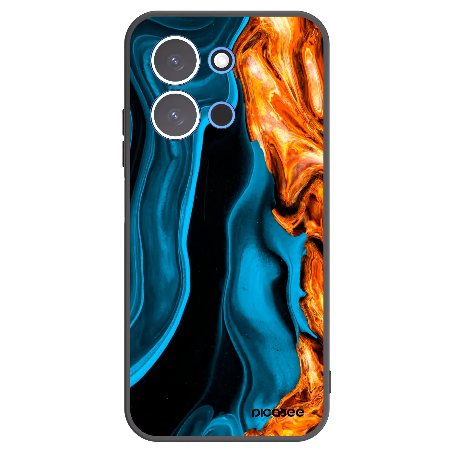 Picasee crna silikonska maskica za Xiaomi Redmi 15C 4G - Gold blue