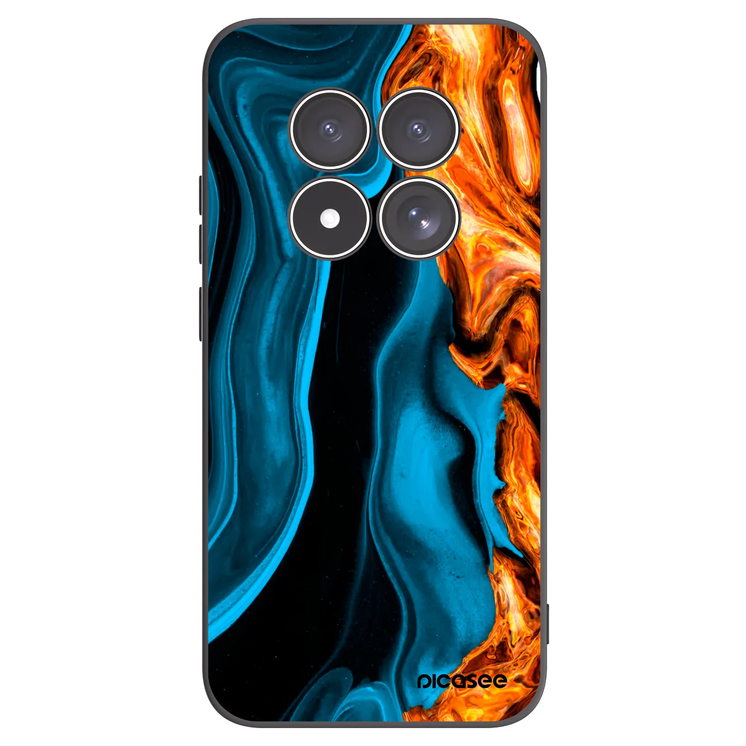 Picasee crna silikonska maskica za Xiaomi Redmi Note 15 Pro 4G - Gold blue