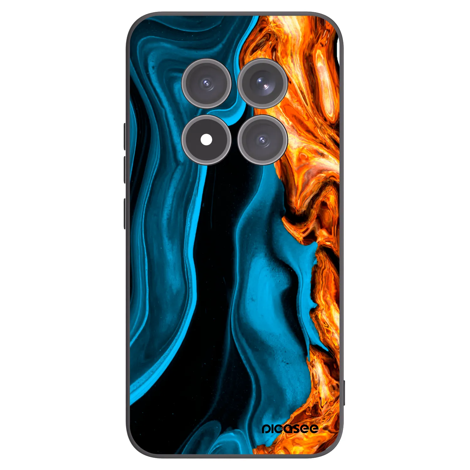 Picasee crna silikonska maskica za Xiaomi Redmi Note 15 Pro+ - Gold blue