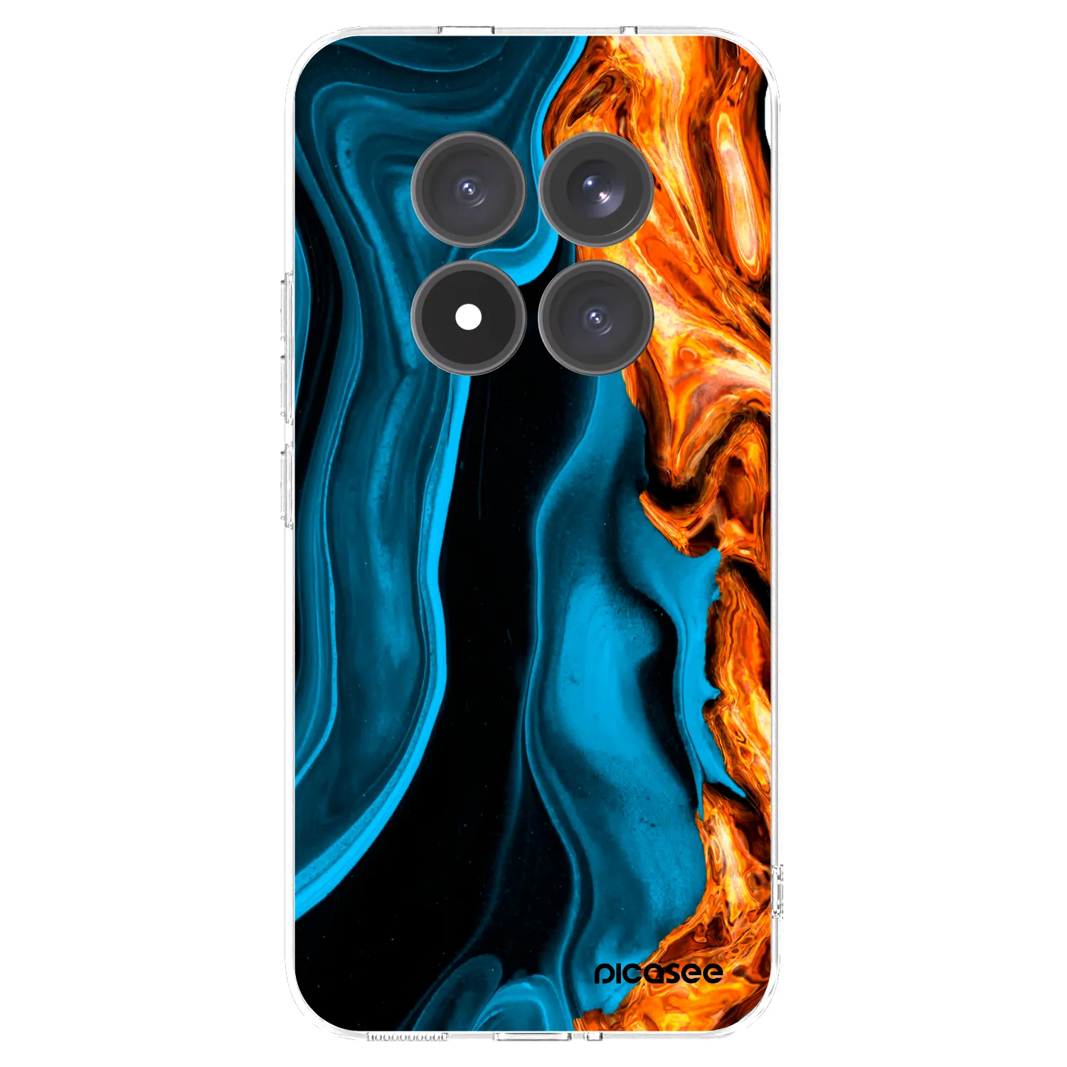 Picasee silikonska prozirna maskica za Xiaomi Redmi Note 15 Pro+ - Gold blue