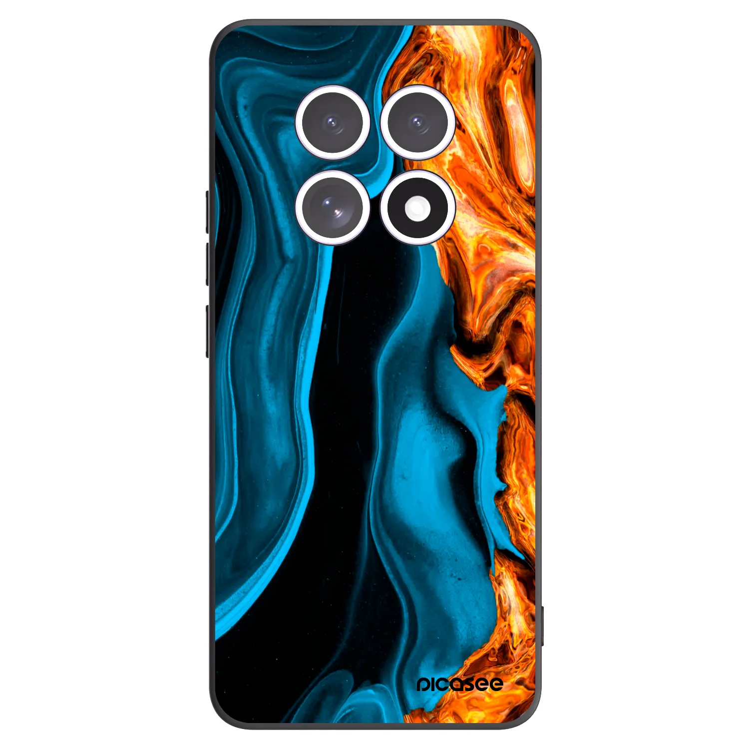 Picasee crna silikonska maskica za Xiaomi Redmi Note 15 - Gold blue