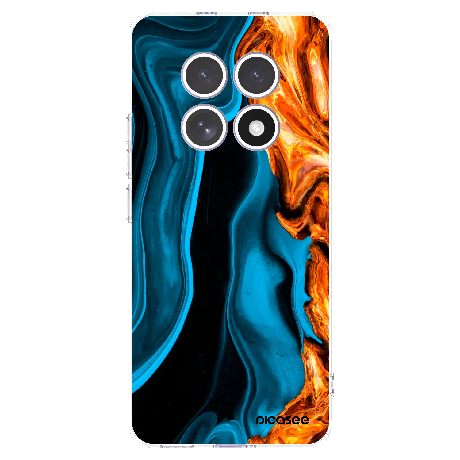 Picasee silikonska prozirna maskica za Xiaomi Redmi Note 15 - Gold blue