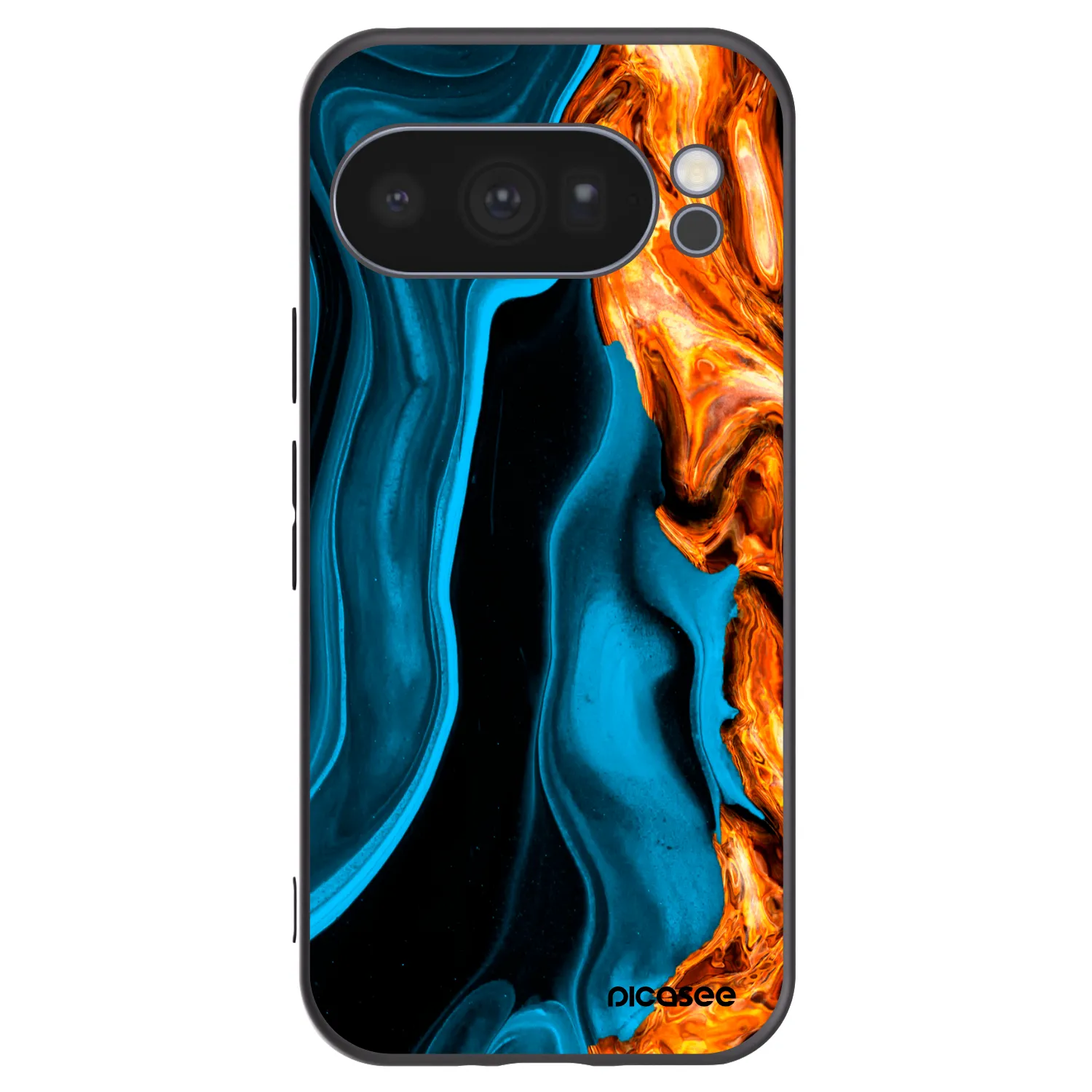 Picasee crna silikonska maskica za Google Pixel 10 Pro - Gold blue