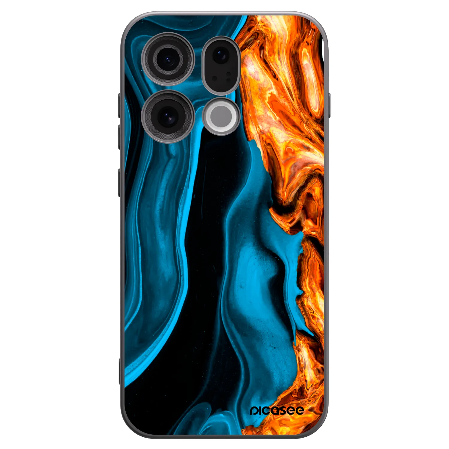 Picasee crna silikonska maskica za OPPO Find X9 - Gold blue