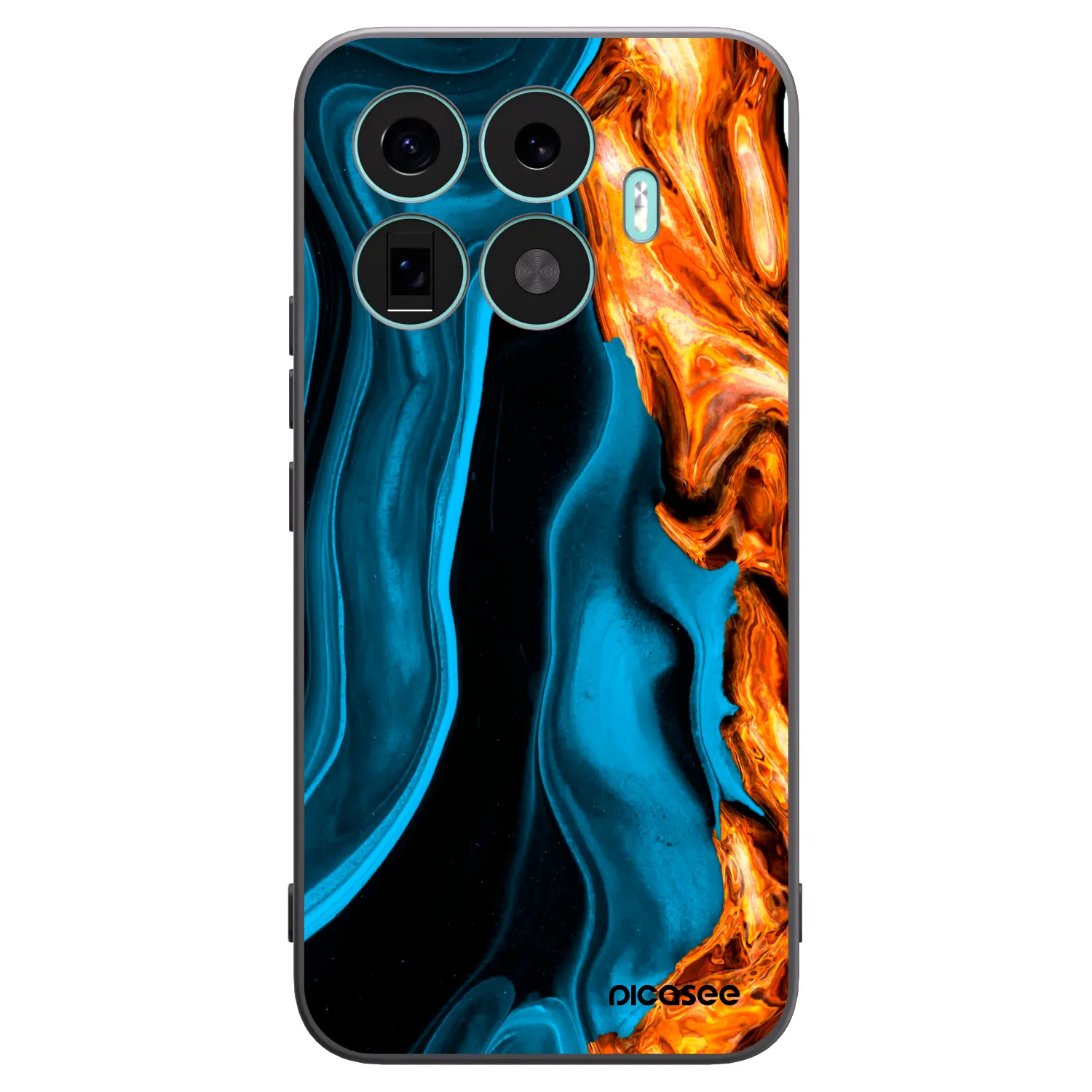 Picasee crna silikonska maskica za Xiaomi 17T Pro - Gold blue