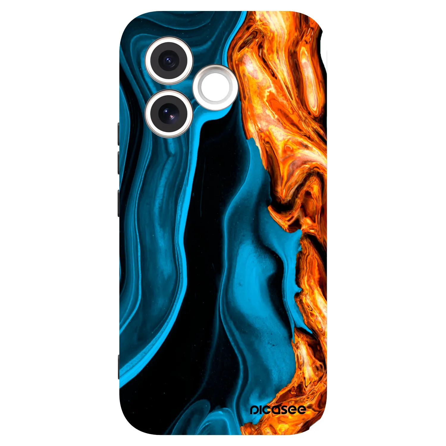 Picasee crna silikonska maskica za Honor 600 Lite - Gold blue