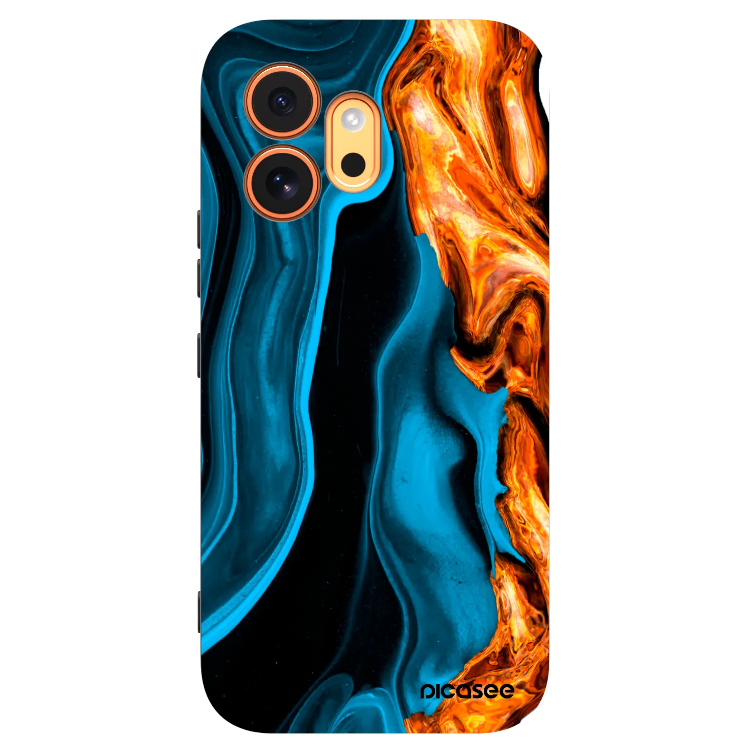 Picasee crna silikonska maskica za Honor 600 - Gold blue