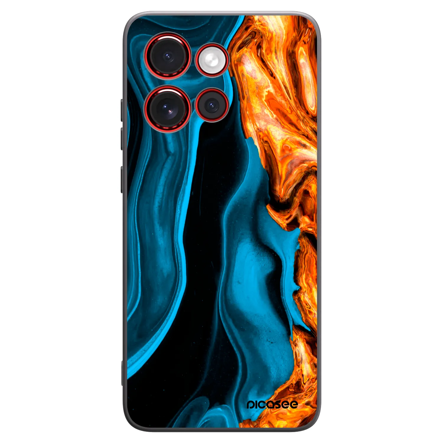 Picasee crna silikonska maskica za Motorola Edge 60 Neo 5G - Gold blue