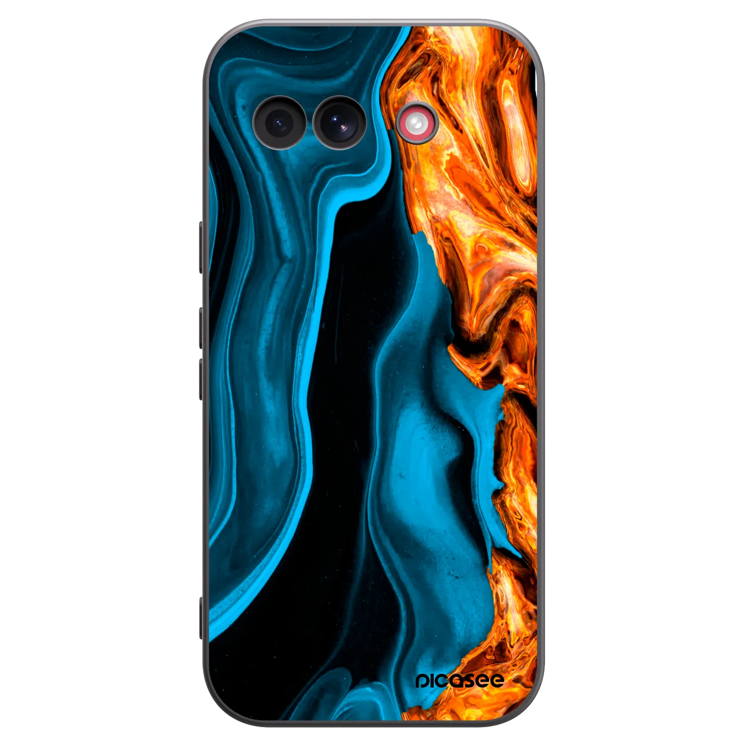Picasee crna silikonska maskica za Google Pixel 10a - Gold blue