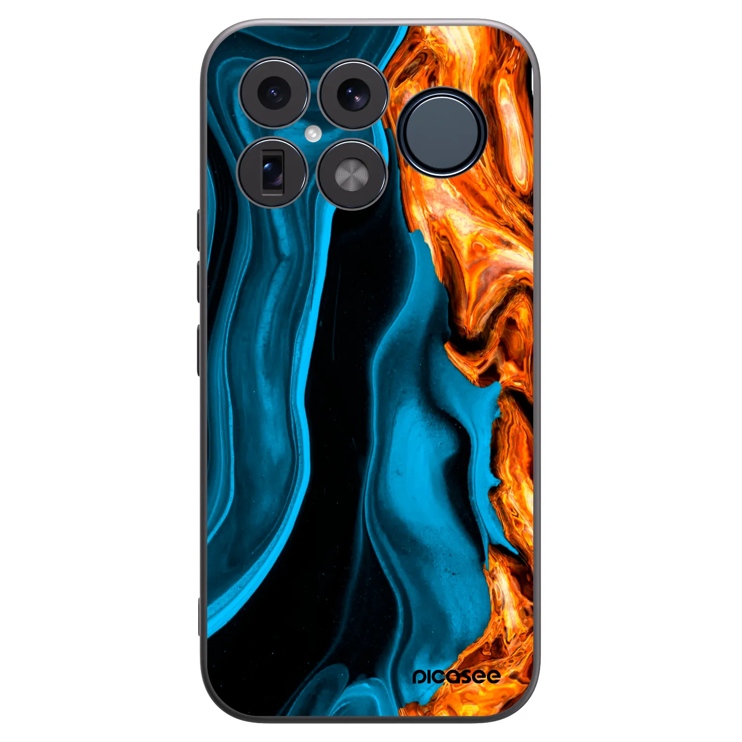 Picasee crna silikonska maskica za Xiaomi Poco F8 Ultra - Gold blue