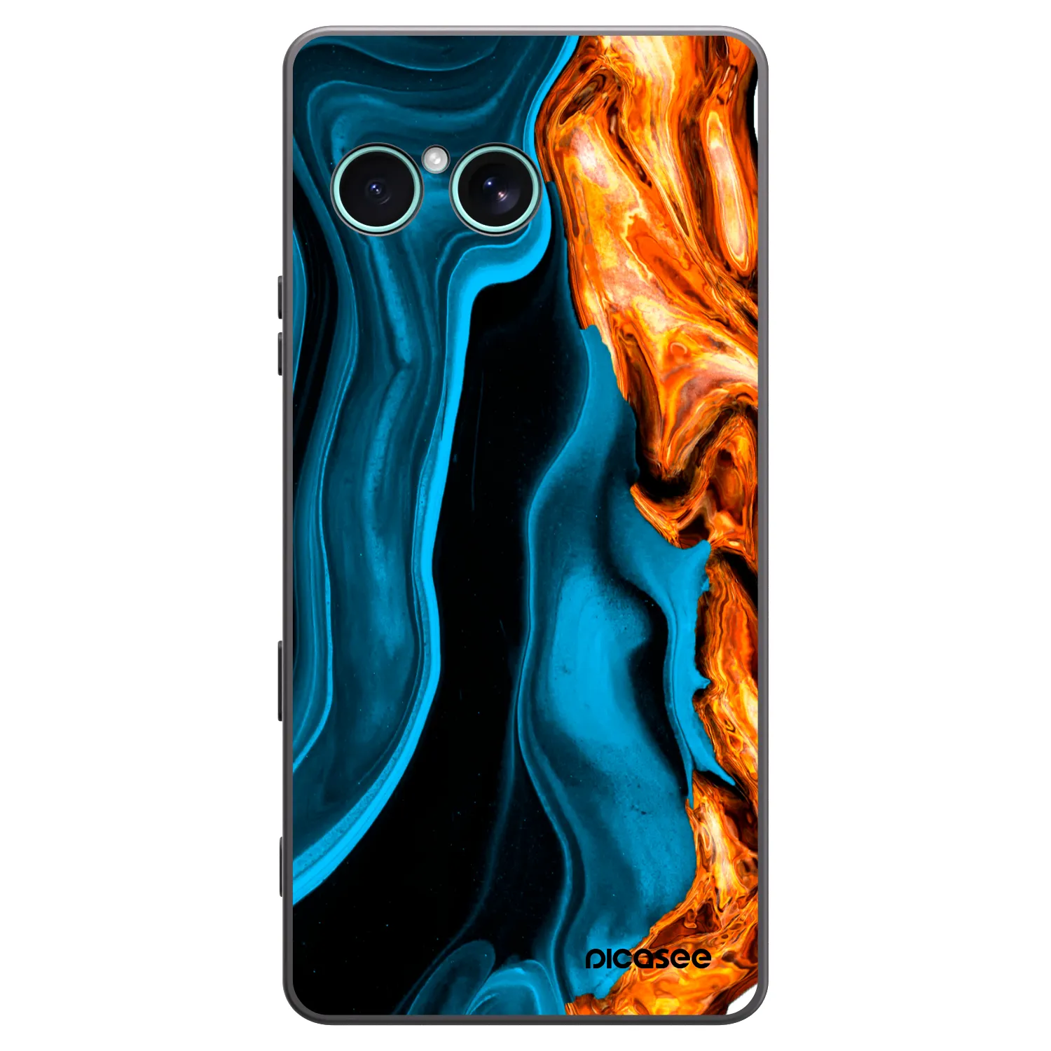 Picasee crna silikonska maskica za Sony Xperia 10 VII - Gold blue