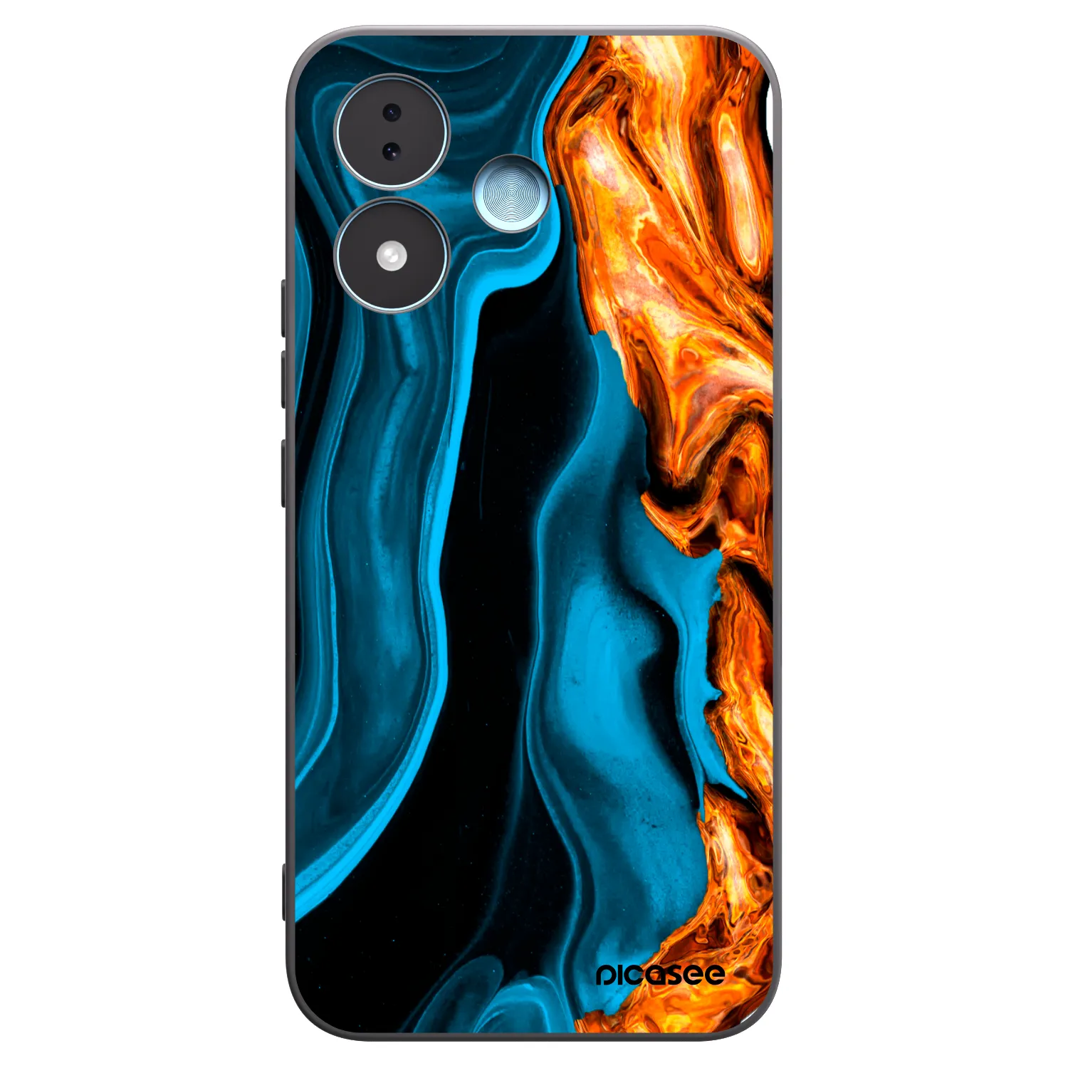 Picasee crna silikonska maskica za Xiaomi Redmi Note 17 5G - Gold blue