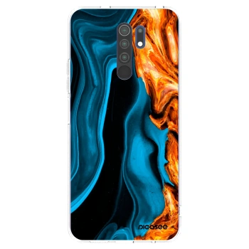 Picasee silikonska prozirna maskica za Xiaomi Redmi 9 - Gold blue