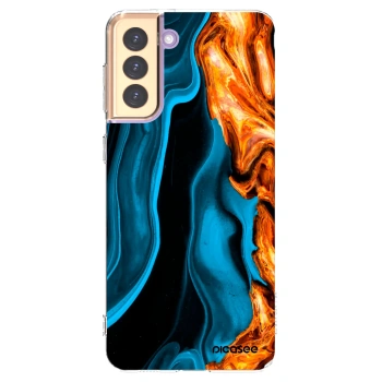 Picasee silikonska prozirna maskica za Samsung Galaxy S21+ 5G G996F - Gold blue