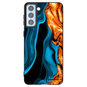 Picasee crna silikonska maskica za Samsung Galaxy S21+ 5G G996F - Gold blue