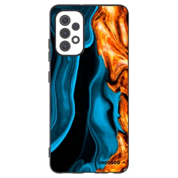 Picasee crna silikonska maskica za Samsung Galaxy A32 5G A326B - Gold blue