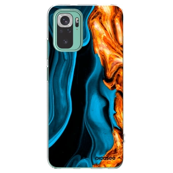 Picasee silikonska prozirna maskica za Xiaomi Redmi Note 10 Pro - Gold blue