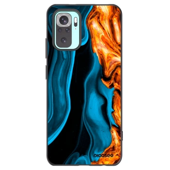 Picasee crna silikonska maskica za Xiaomi Redmi Note 10 Pro - Gold blue