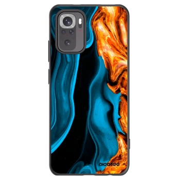 Picasee crna silikonska maskica za Xiaomi Redmi Note 10S - Gold blue