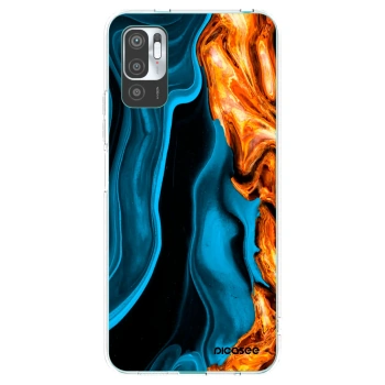 Picasee silikonska prozirna maskica za Xiaomi Redmi Note 10 5G - Gold blue