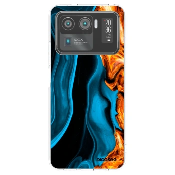 Picasee silikonska prozirna maskica za Xiaomi Mi 11 Ultra - Gold blue