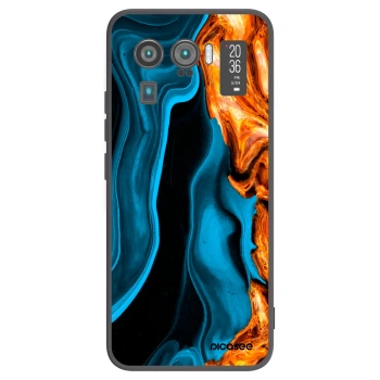 Picasee crna silikonska maskica za Xiaomi Mi 11 Ultra - Gold blue
