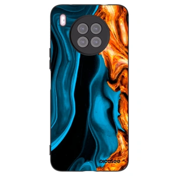 Picasee crna silikonska maskica za Huawei Nova 8i - Gold blue