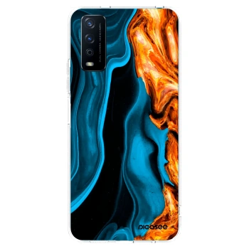 Picasee silikonska prozirna maskica za Vivo Y11s - Gold blue