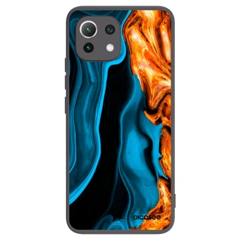 Picasee crna silikonska maskica za Xiaomi 11 Lite 5G NE - Gold blue