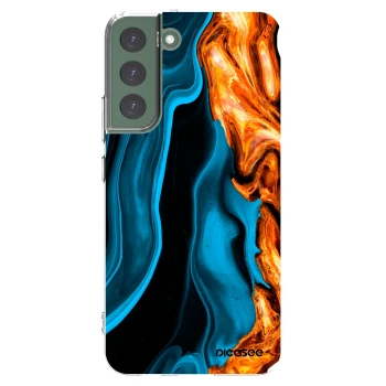 Picasee silikonska prozirna maskica za Samsung Galaxy S22+ 5G - Gold blue