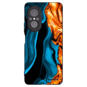 Picasee crna silikonska maskica za Huawei Nova 9 SE - Gold blue
