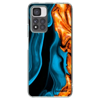 Picasee silikonska prozirna maskica za Xiaomi Redmi Note 11 Pro+ 5G - Gold blue