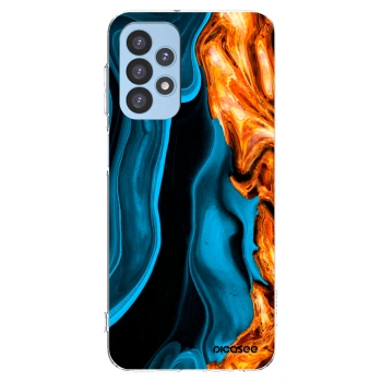 Picasee silikonska prozirna maskica za Samsung Galaxy A23 A235F 4G - Gold blue