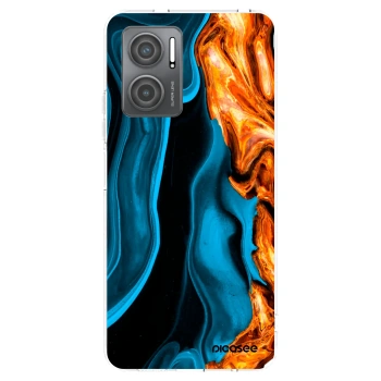 Picasee silikonska prozirna maskica za Xiaomi Redmi 10 5G - Gold blue