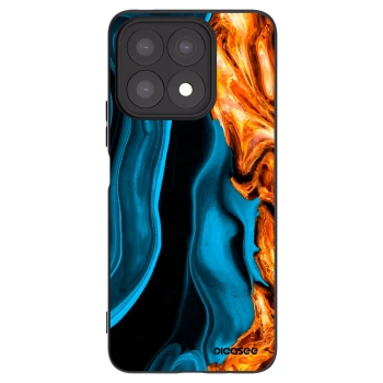 Picasee crna silikonska maskica za Honor X8a - Gold blue
