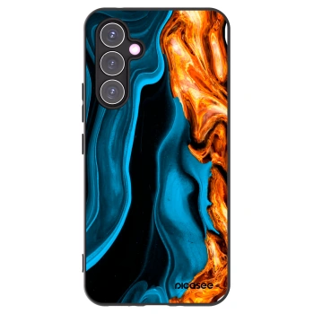 Picasee crna silikonska maskica za Samsung Galaxy A54 5G A546B - Gold blue