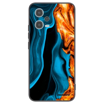 Picasee crna silikonska maskica za Xiaomi Redmi Note 12 5G - Gold blue