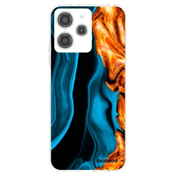 Picasee silikonska prozirna maskica za Xiaomi Redmi 12 4G - Gold blue
