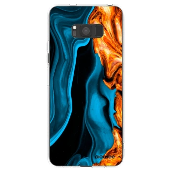 Picasee silikonska prozirna maskica za Samsung Galaxy S8 G950F - Gold blue