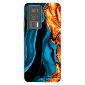 Picasee silikonska prozirna maskica za Xiaomi Poco F5 Pro 5G - Gold blue