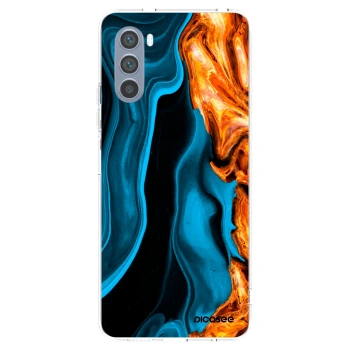 Picasee silikonska prozirna maskica za Motorola Moto G62 - Gold blue