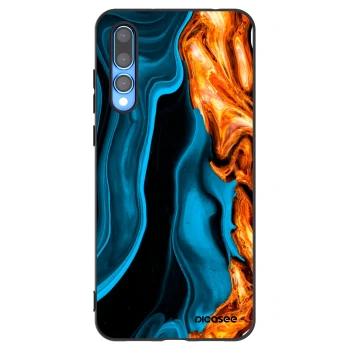 Picasee crna silikonska maskica za Huawei P20 Pro - Gold blue