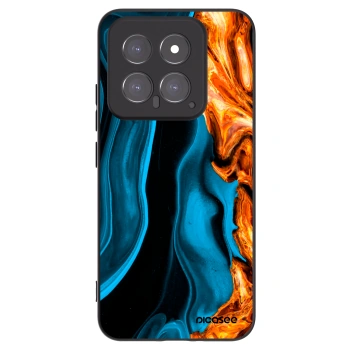Picasee crna silikonska maskica za Xiaomi 14 - Gold blue