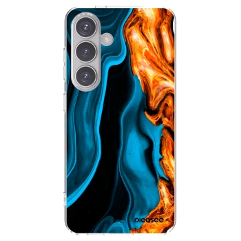 Picasee silikonska prozirna maskica za Samsung Galaxy S24 S921B 5G - Gold blue